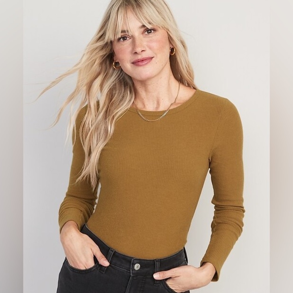 Old Navy Women's Mustard Long Sleeve Top
